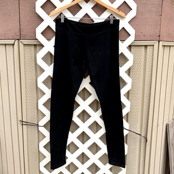 BLACK COTTON BLEND LEGGINGS SIZE XL - Picture 4 of 6